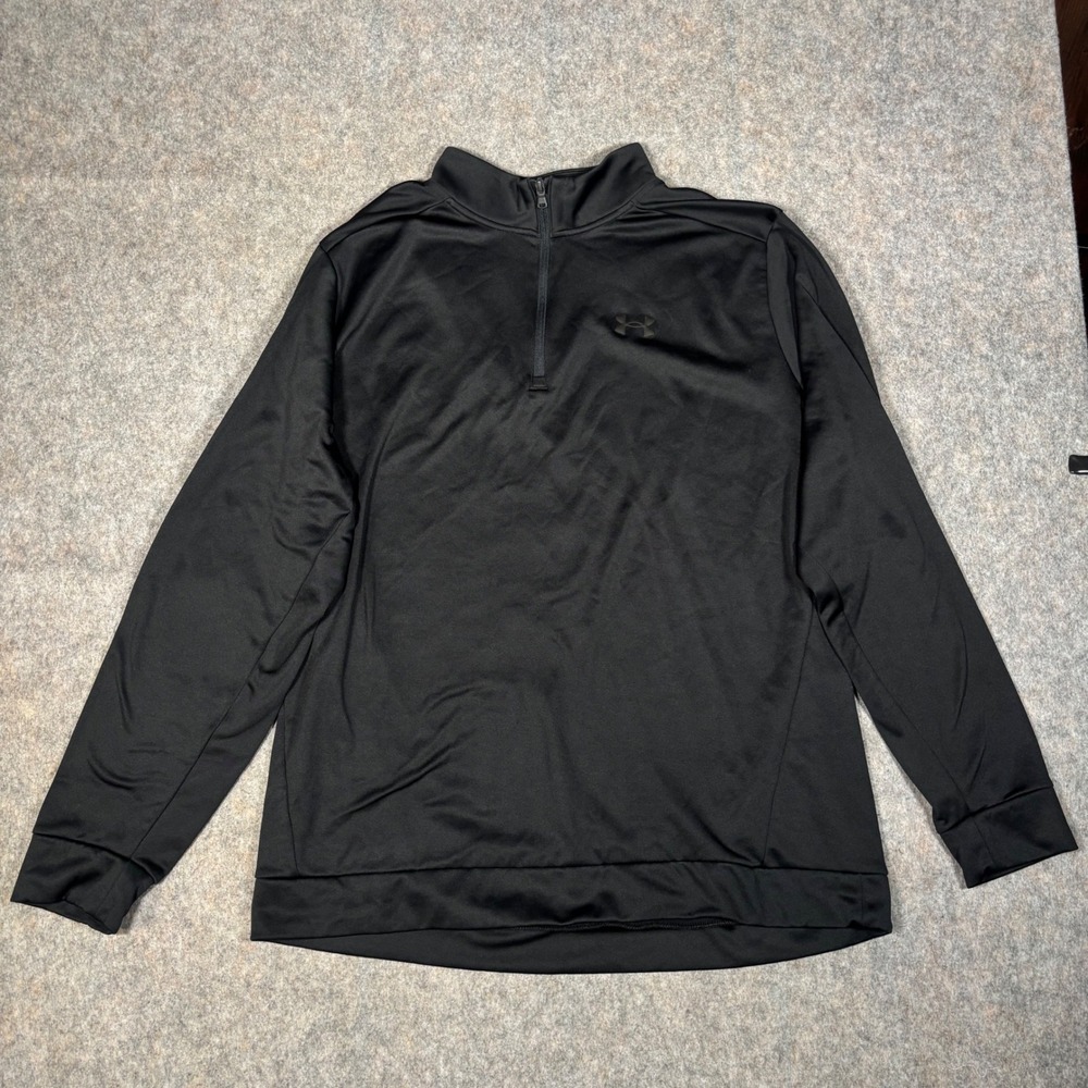 Under Armour 1/4 Zip Pullover Mens 3XLT Black 1373358 Active Sportswear Jumper